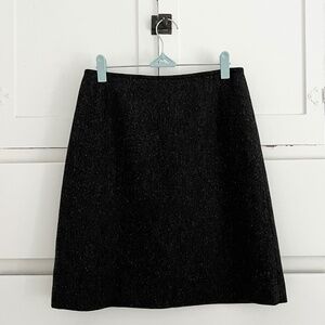 Vintage 90s Eddie Bauer Wool Tweed A-Line Skirt Size 6